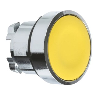 Schneider Electric Harmony XB4 Series Yellow Momentary Metal Push Button Head, 22 mm Cutout, IP67, IP69K, IP66 ZB4BA5