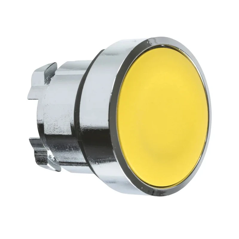 Schneider Electric Harmony XB4 Series Yellow Momentary Metal Push Button Head, 22 mm Cutout, IP67, IP69K, IP66 ZB4BA5