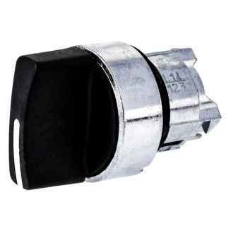 Schneider Electric Harmony Series 2 Position Selector Switch Head, 22 mm Cutout, Black Handle, IP69 IP67 IP66 ZB4BD4