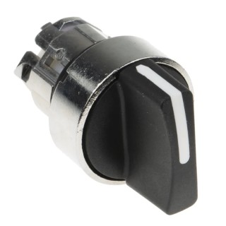 Schneider Electric Harmony Series 2 Position Selector Switch Head 22 mm Cutout Black Handle IP67 IP69K ZB4BD2