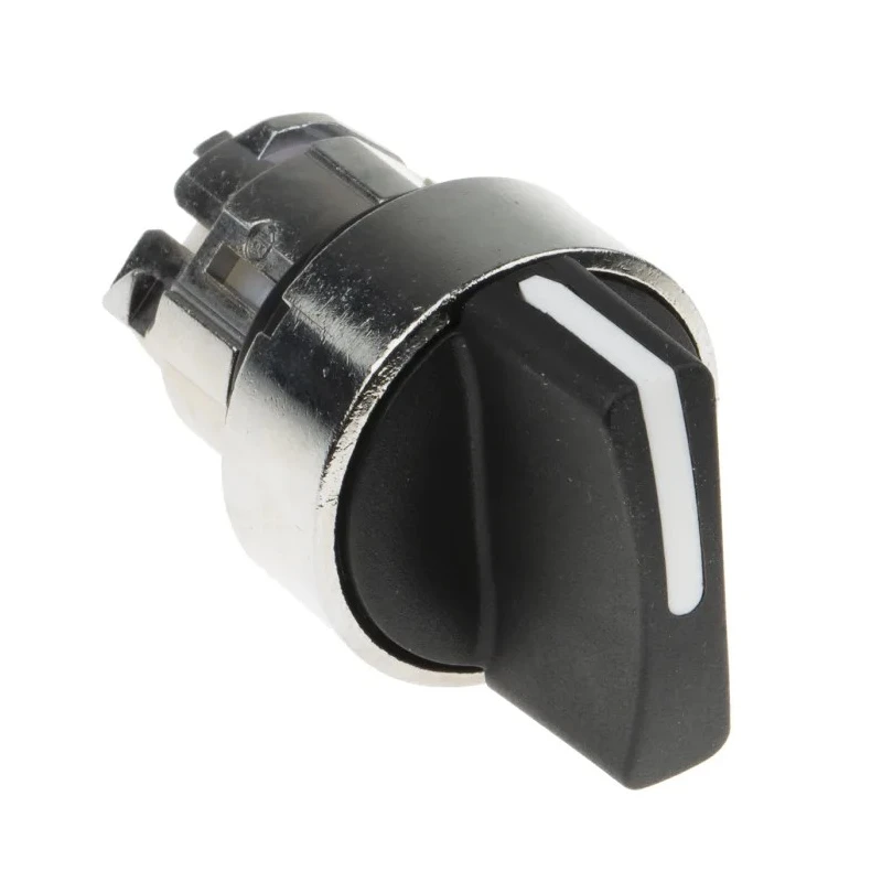 Schneider Electric Harmony Series 2 Position Selector Switch Head 22 mm Cutout Black Handle IP67 IP69K ZB4BD2