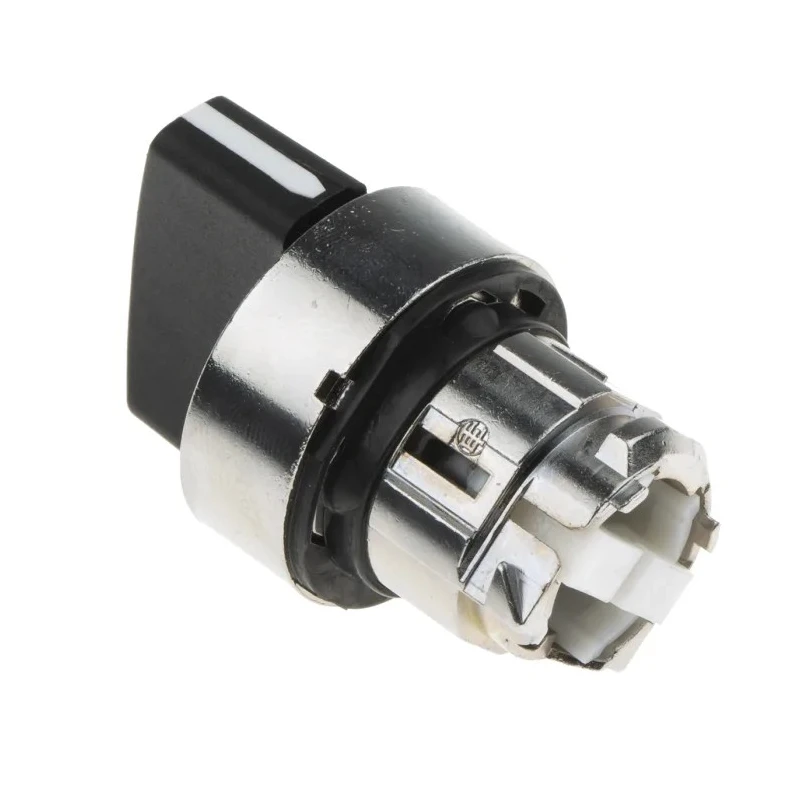 Schneider Electric Harmony Series 2 Position Selector Switch Head 22 mm Cutout Black Handle IP67 IP69K ZB4BD2
