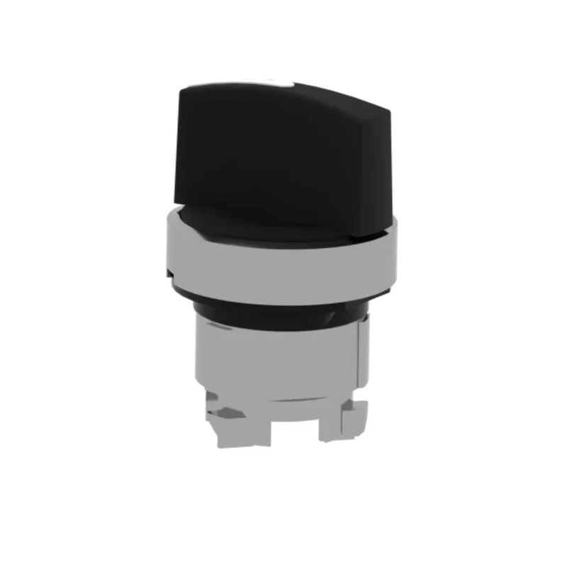 Schneider Electric Harmony Series 2 Position Selector Switch Head 22 mm Cutout Black Handle IP67 IP69K ZB4BD2
