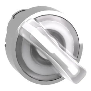 Schneider Electric Harmony Series 2 Position Illuminated Selector Switch Head 22 mm Cutout White Handle IP67 IP66 ZB4BK1213