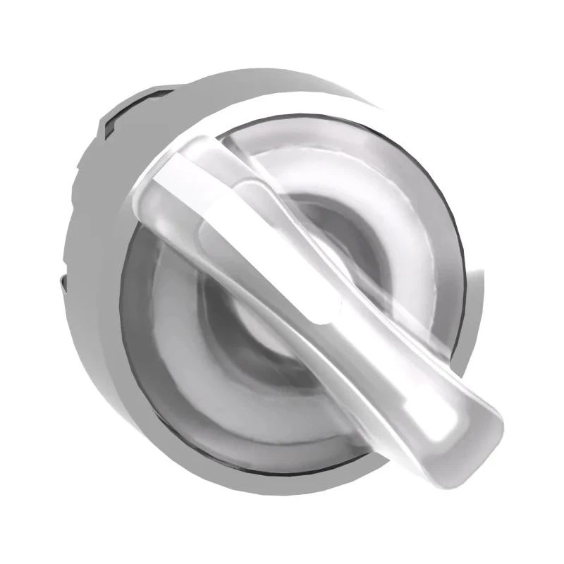 Schneider Electric Harmony Series 2 Position Illuminated Selector Switch Head 22 mm Cutout White Handle IP67 IP66 ZB4BK1213