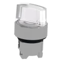 Schneider Electric Harmony Series 2 Position Illuminated Selector Switch Head 22 mm Cutout White Handle IP67 IP66 ZB4BK1213