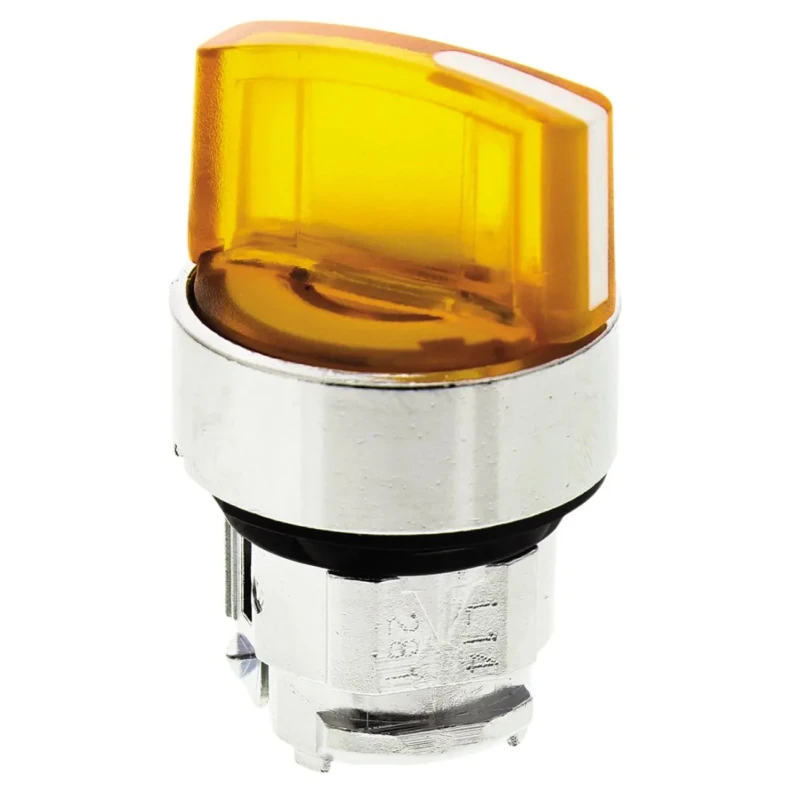 Schneider Electric Harmony Series 2 Position Illuminated Selector Switch Head 22 mm Cutout Orange Handle IP66 IP69 ZB4BK1253