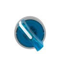 Schneider Electric Harmony Series 2 Position Illuminated Selector Switch Head, 22 mm Cutout, Blue Handle, IP66 IP69 ZB4BK1263