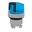 Schneider Electric Harmony Series 2 Position Illuminated Selector Switch Head, 22 mm Cutout, Blue Handle, IP66 IP69 ZB4BK1263