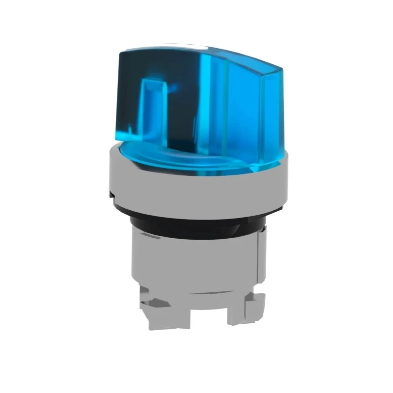 Schneider Electric Harmony Series 2 Position Illuminated Selector Switch Head, 22 mm Cutout, Blue Handle, IP66 IP69 ZB4BK1263