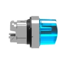 Schneider Electric Harmony Series 2 Position Illuminated Selector Switch Head, 22 mm Cutout, Blue Handle, IP66 IP69 ZB4BK1263