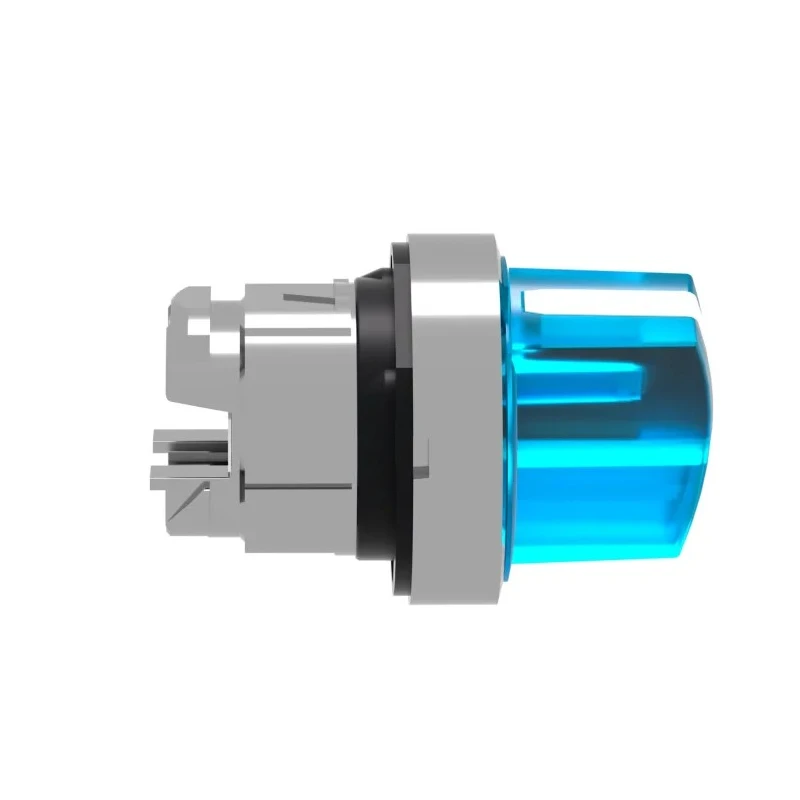 Schneider Electric Harmony Series 2 Position Illuminated Selector Switch Head, 22 mm Cutout, Blue Handle, IP66 IP69 ZB4BK1263