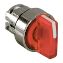 Schneider Electric Harmony Series 3 Position Illuminated Selector Switch Head, 22 mm Cutout, Red Handle, IP67 IP66 ZB4BK1343
