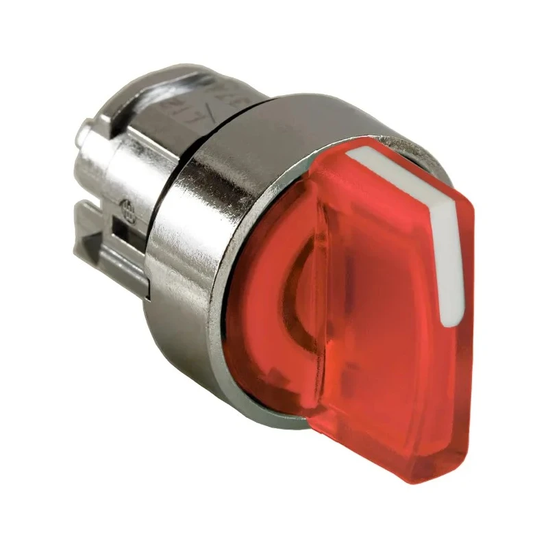 Schneider Electric Harmony Series 3 Position Illuminated Selector Switch Head, 22 mm Cutout, Red Handle, IP67 IP66 ZB4BK1343