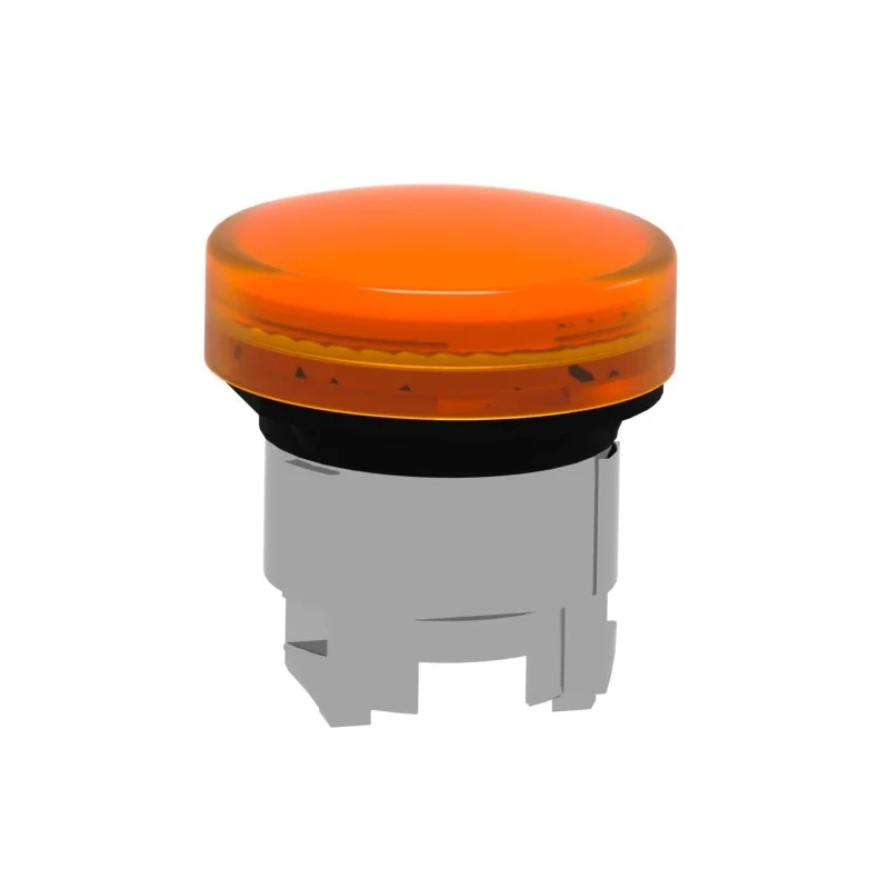 Schneider Electric Orange Round Pilot Light Head 22 mm Cutout Panel Mount IP67, IP66, IP69K Harmony Series ZB4BV053