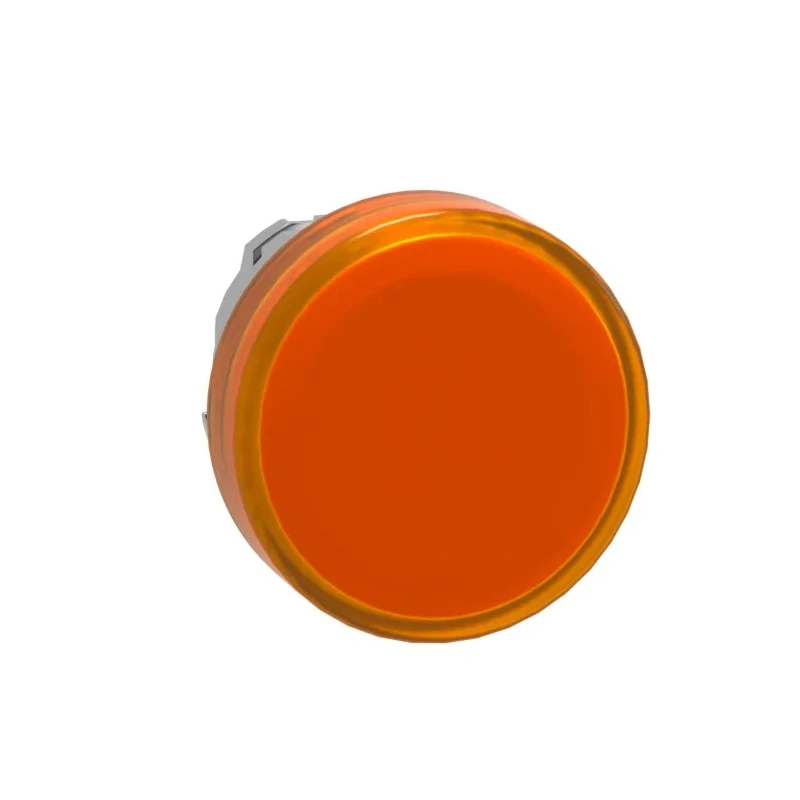 Schneider Electric Orange Round Pilot Light Head 22 mm Cutout Panel Mount IP67, IP66, IP69K Harmony Series ZB4BV053