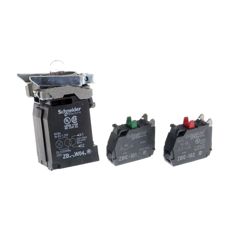 Schneider Electric Harmony Series Contact & Light Block 230V AC 10A 1 NO/1 NC ZB4BW045