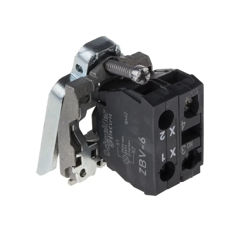 Schneider Electric Harmony Series Contact & Light Block, 250V, 10A, SPST, Screw Terminal, ZB4BW061