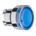 Schneider Electric Harmony XB4 Series Blue Spring Return Push Button Head, 22 mm Cutout, Metal, IP66, IP69K, IP67 ZB4BW36