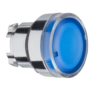 Schneider Electric Harmony XB4 Series Blue Spring Return Push Button Head, 22 mm Cutout, Metal, IP66, IP69K, IP67 ZB4BW36