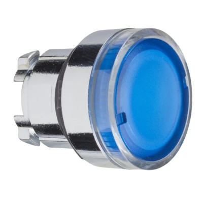 Schneider Electric Harmony XB4 Series Blue Spring Return Push Button Head, 22 mm Cutout, Metal, IP66, IP69K, IP67 ZB4BW36