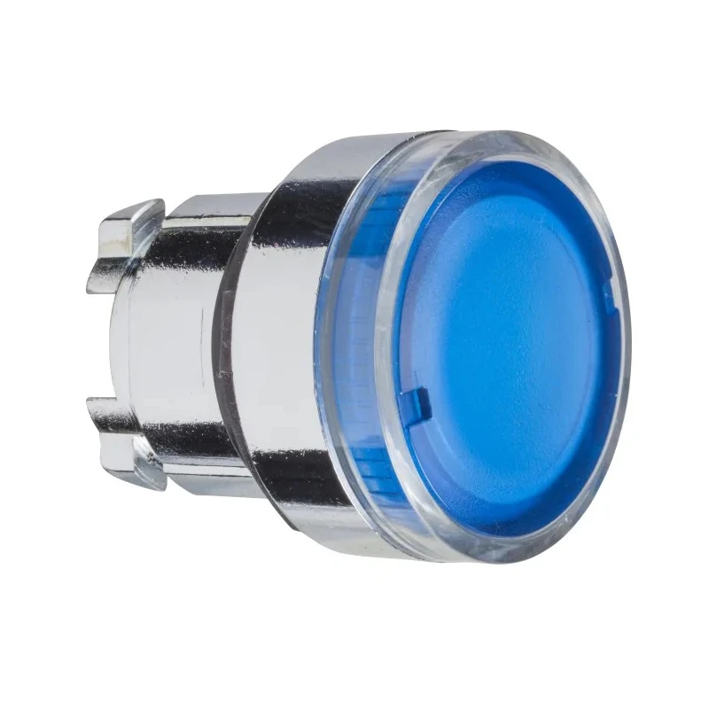 Schneider Electric Harmony XB4 Series Blue Spring Return Push Button Head, 22 mm Cutout, Metal, IP66, IP69K, IP67 ZB4BW36