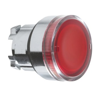 Schneider Electric Harmony XB4 Series Red Metal Spring Return Push Button Head 22 mm Cutout Diameter IP66 IP67 IP69 ZB4BW34