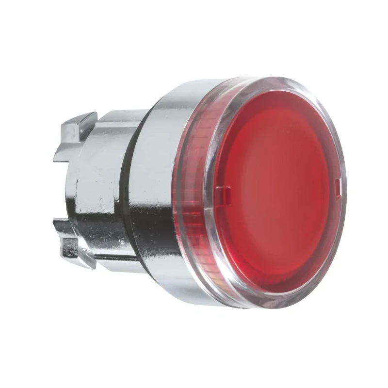 Schneider Electric Harmony XB4 Series Red Metal Spring Return Push Button Head 22 mm Cutout Diameter IP66 IP67 IP69 ZB4BW34