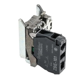Schneider Electric Harmony Series Contact Block, Screw Terminal, SPST Configuration, 600V, 10A Current Rating ZB4BZ101