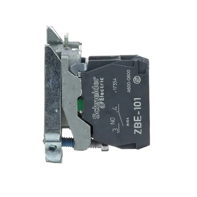 Schneider Electric Harmony Series Contact Block, Screw Terminal, SPST Configuration, 600V, 10A Current Rating ZB4BZ101