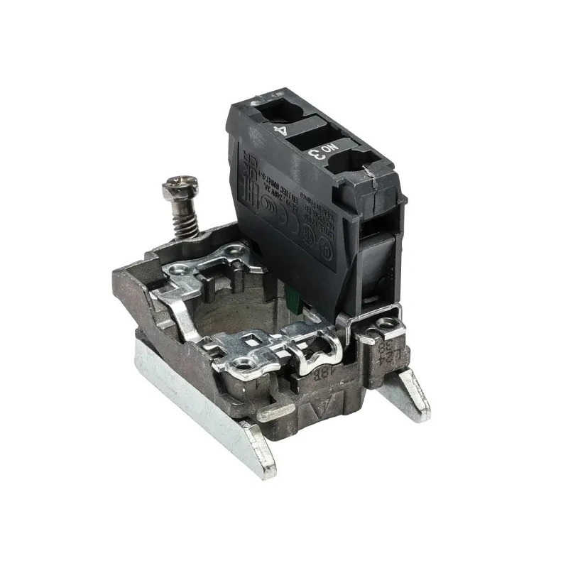 Schneider Electric Harmony Series Contact Block, Screw Terminal, SPST Configuration, 600V, 10A Current Rating ZB4BZ101