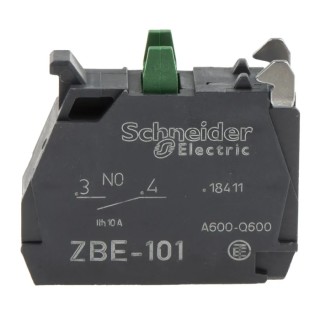 Schneider Electric Harmony XB Series Contact Block, 600V, 10A Current Rating, SPST Screw Terminal ZBE101