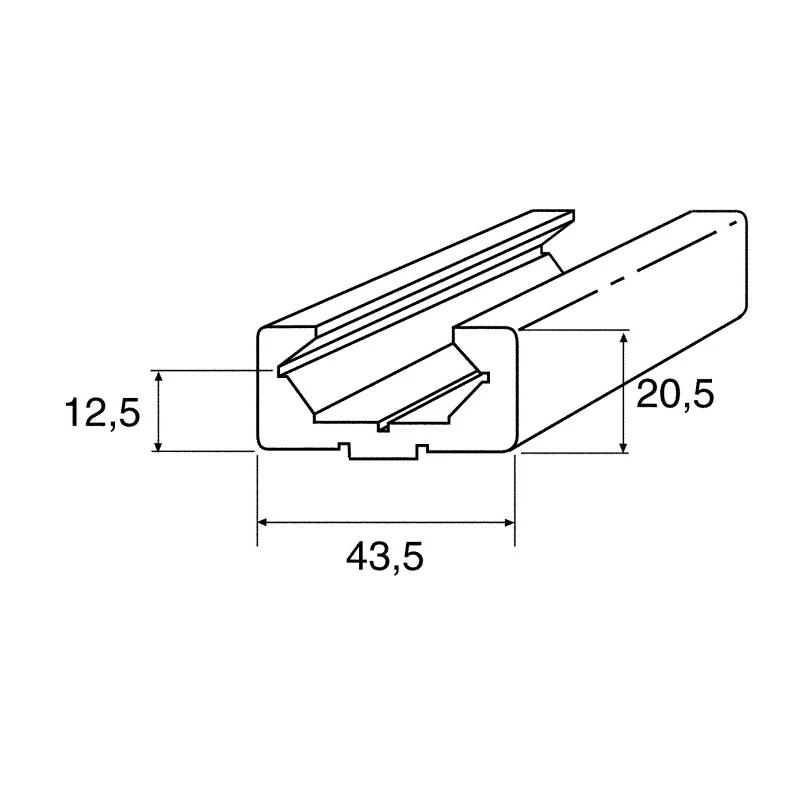 FlexLink XC Aluminium Guide Profile 1m Length Linear Motion Component XCLP 1X44