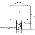 ALWAYSE Ball Transfer Unit Steel Bolt Mount 38.1mm Diameter 1000kg Load Capacity 7153