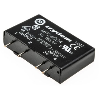 Crydom Solid State Relay DRA1 Series, 4A Load, DIN Rail Mount, 280V DC Load, 32V DC Control 