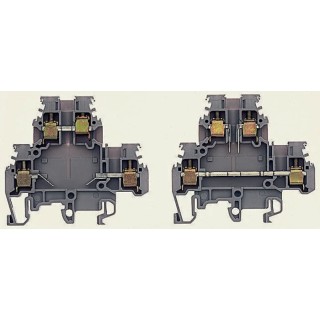 Entrelec Grey 4mm² 2-Level Screw Clamp Feed Through Terminal Block 500V AC 26A SNA Series 1SNA115177R1400