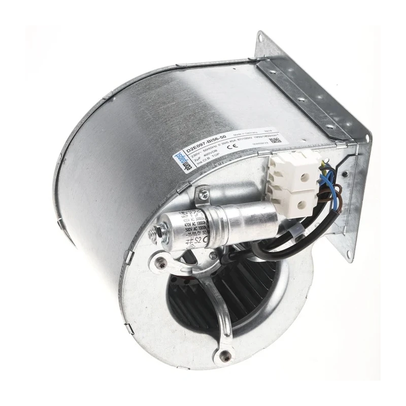 ebm-papst 230V AC Centrifugal Fan 435 m³/h Air Flow 1950 rpm 58 dB Ball Bearing IP20 D2E097-BI56-50