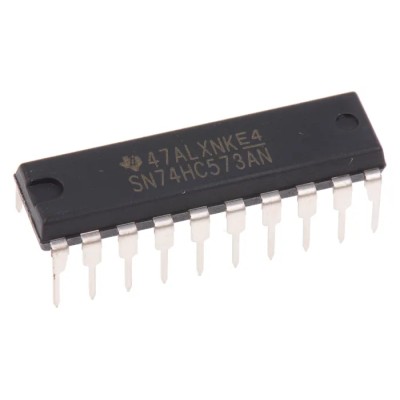 Texas Instruments 8-Bit Transparent Latch, 3 State Output, 20-Pin PDIP Package SN74HC573AN
