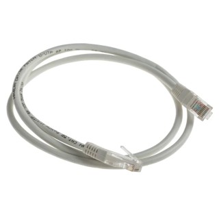 Decelect Cat5e Ethernet Cable 1m Unscreened Grey PVC 