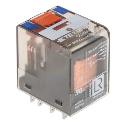 TE Connectivity PCB Power Relay 24V DC Coil 12A Switching Current DPDT PT270024 4-1419111-2