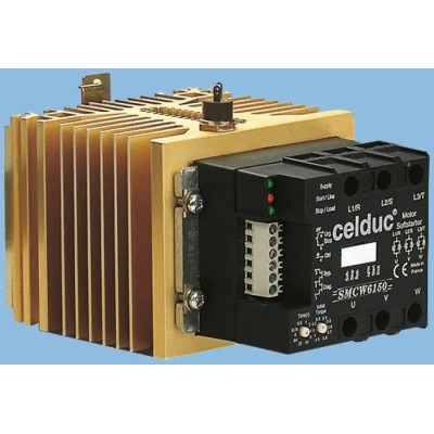 Celduc Solid State Relay, 30 A Load Current, DIN Rail Mount, 480 V AC Load, 24 V DC Control SMCW6151
