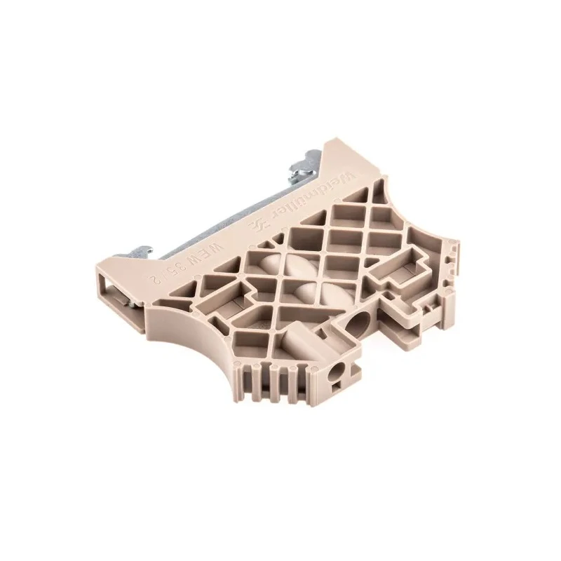 Weidmüller W Series End Stop for Use with DIN Rail Terminal Blocks, Glass Filled Polyamide 66, Dark Beige, 1061200000