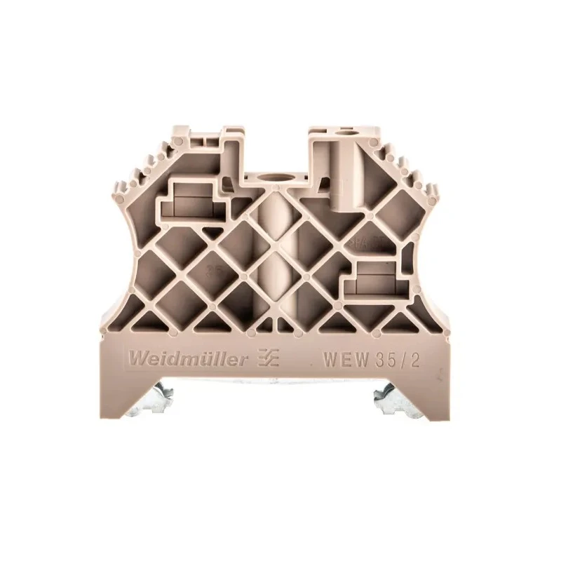 Weidmüller W Series End Stop for Use with DIN Rail Terminal Blocks, Glass Filled Polyamide 66, Dark Beige, 1061200000