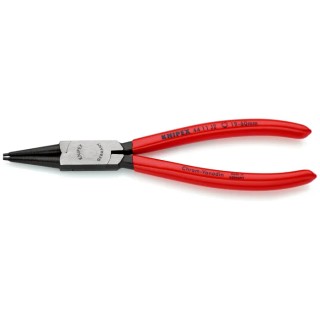 Knipex Circlip Plier, Plastic Coated Handle, Chrome Vanadium Steel, 180mm Overall, Straight 44 11 J2