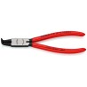 Knipex Circlip Plier, Plastic Coated Handle, Chrome Vanadium Steel, Bent Nose, 170mm Overall Length 44 21 J21
