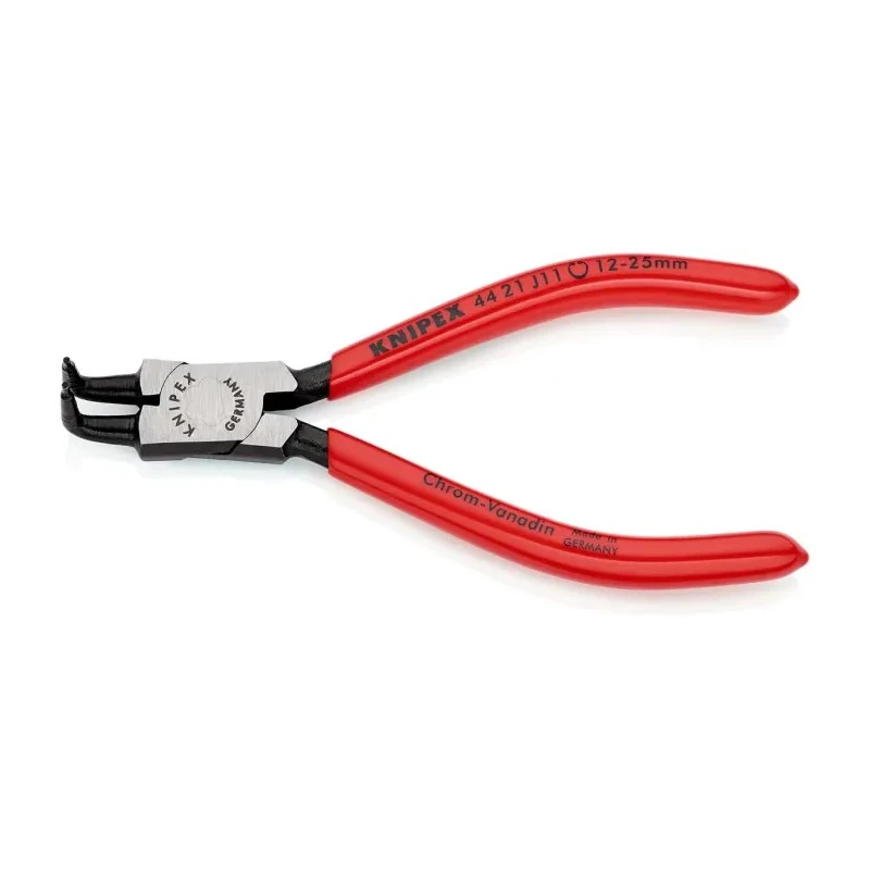 Knipex 1-Piece Circlip Plier, 130mm Overall Length, Chrome Vanadium Steel, Polished, Internal Jaw 44 21 J11