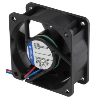 ebm-papst 600 N Series DC Axial Fan 12V, 2.4 W Power, 43 m³/h Air Flow, 5600 rpm, Sleeve Bearing, 60 mm Frame Size 612NGH