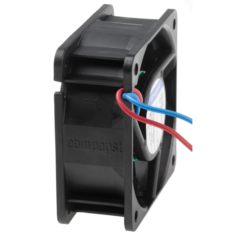 ebm-papst 600 N Series DC Axial Fan 12V, 2.4 W Power, 43 m³/h Air Flow, 5600 rpm, Sleeve Bearing, 60 mm Frame Size 612NGH