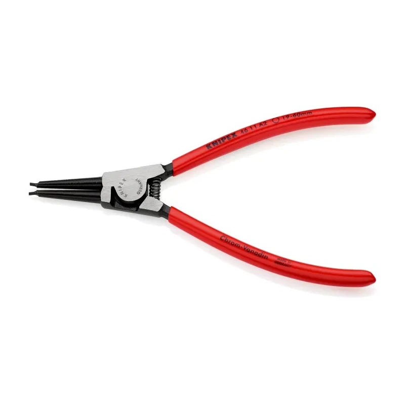 Knipex Chrome Vanadium Steel Circlip Plier Plastic Coated Handle 180mm Overall Straight 46 11 A2