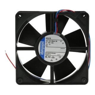 ebm-papst 4300 Series IP68 Rated Axial Fan 12V DC 170 m³/h Air Flow 5W Power 417mA Max Current 119x119x32 mm 